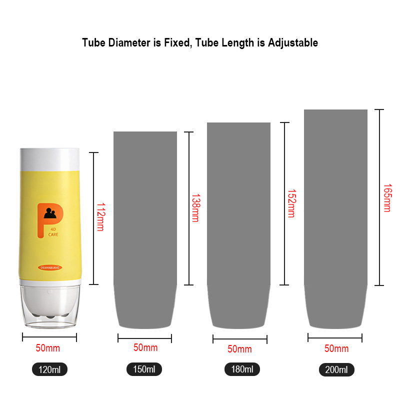 Runk cosmetic tube size
