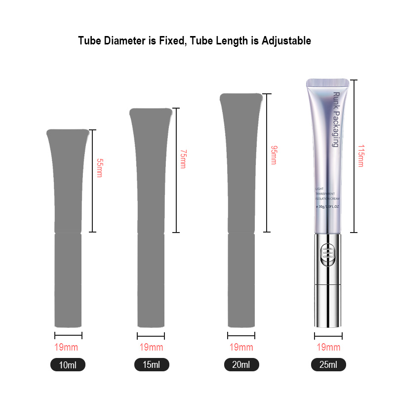 Runk cosmetic tubes size